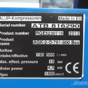 Alup SPRĘŻARKA TŁOKOWA BEZOLEJOWA 4KW 568L/MIN