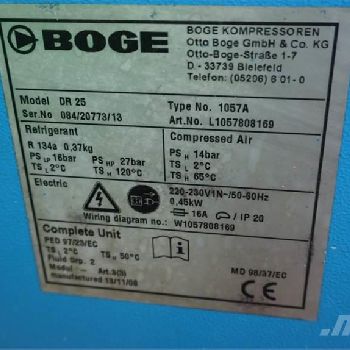 Boge OSUSZACZ ZIĘBNICZY 2,50M3/MIN 08ROK