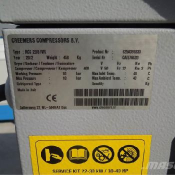 Creemers KOMPRESOR ŚRUBOWY 22KW 2012R!!!