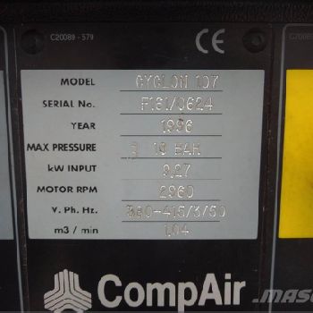 SPRĘŻARKA ŚRUBOWA KOMPRESOR COMPAIR 8KW 1,00 M3