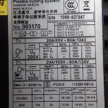 Plasma cutting unit ESAB E-VENT 2000