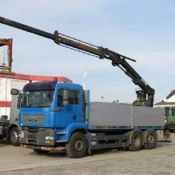 MAN TG-A 26.390 6x2 Flatbed Tail Crane Switch, Hiab