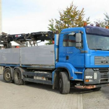 MAN TG-A 26.390 6x2 Flatbed Tail Crane Switch, Hiab