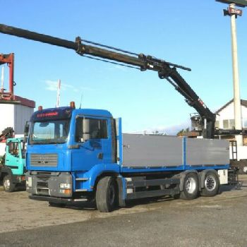 MAN TG-A 26.390 6x2 Flatbed Tail Crane Switch, Hiab