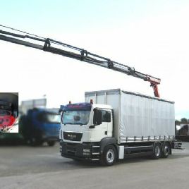 MAN TG-S 26.360 6x2-2 BL flatbed rear crane 5xhydr, f