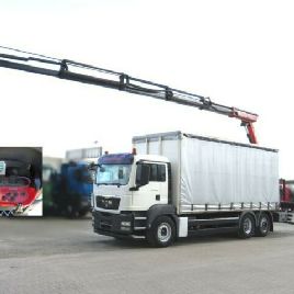 MAN TG-S 26.360 Grue arrière à plat 6x2-2 BL 5xhydr, f