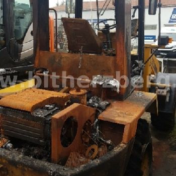 Hydrema WL 470, fire damage