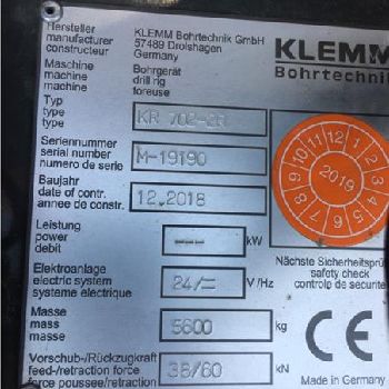 Klemm Anchoring unit / Anchor Drilling Rig KR 702-2R