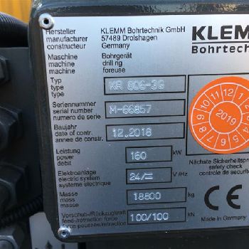 Klemm anchor drilling machine / anchor drilling rig KR 806-3G