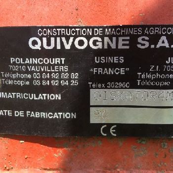 Tine stubble cultivator Quivogne DISKATOR - (N ° 1536385)