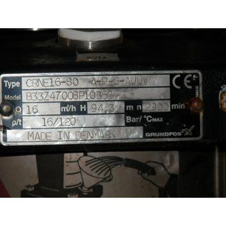 B12704 | Multi-stage suction centrifugal pump used, 7.5 kW