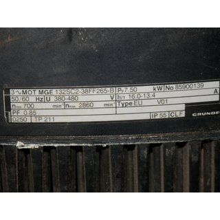 B12704 | Multi-stage suction centrifugal pump used, 7.5 kW