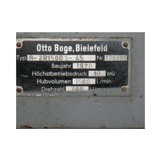 B11830 | Boge compressed air piston compressor compressor 1500 L / min 10 bar 11 Kw used