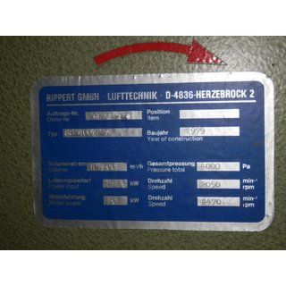 B12411 | Fan Blower 30 Kw 12.500 m³ / H used