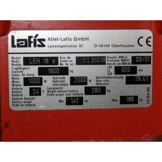 B12725Z | Electric pallet truck Lafis 1600 kg used