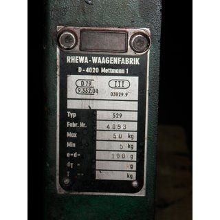 B12638 | Package weigher 50 kg Rhewa 529 used