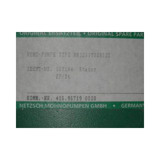 B12107 | Netzsch stator for NEMO NM125SY02S12Z eccentric screw pump monopump