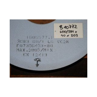 B10772 Grinding wheel 600/581 x 40 x 203 mm