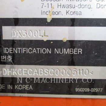 DOOSAN INFRACORE AMERICA CORP. DX300LL