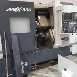 CNC LATHE MOTORIZED Y-AXIS TAKISAWA NEX 906 CONTROLLER USED