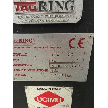 Alfa 70 H2 CE tauring profile bending machine with three rolls of apparatus