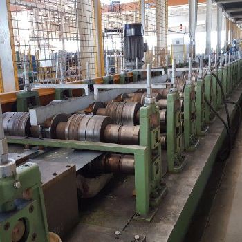 Profiling line 28 passages, production Scaffolding tables 330 mm