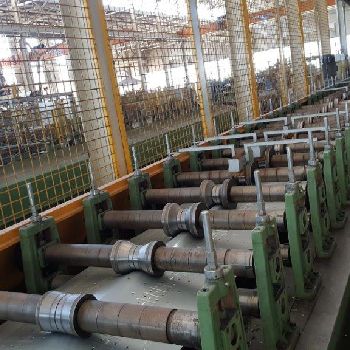 Profiling line 28 passages, production Scaffolding tables 330 mm