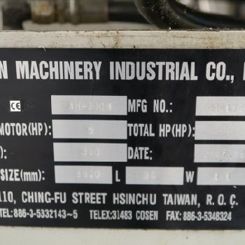 COSEN AH-300H 300mm Automatic Horizontal Bandsaw. Manufactured 2007