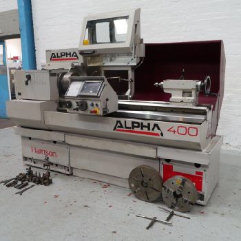 HARRISON Alpha 400 400mm x 1250mm CNC Lathe. With Fanuc GE Control