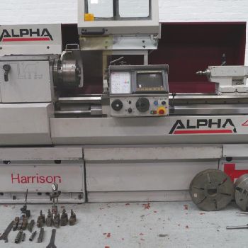 HARRISON Alpha 400 400mm x 1250mm CNC Lathe. With Fanuc GE Control