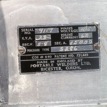 BRITISH FEDERAL Weldstar 2000 28 KVA Spot Welder