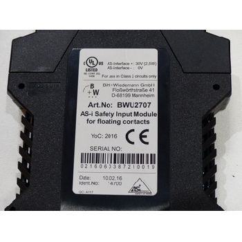 Bihl + Wiedemann BWU2707 AS-i Safety Input Module used