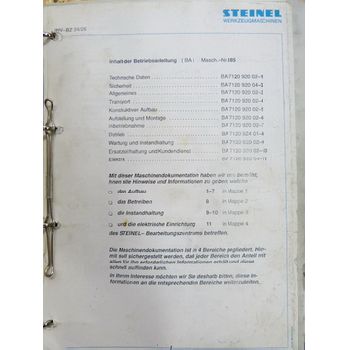 Steinel BZ 26 / BZ 26-5 Machining Center Machine Documentation (4 folders)