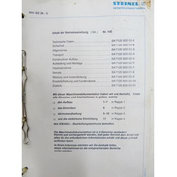 Steinel BZ 26 / BZ 26-5 Machining Center Machine Documentation (4 folders)