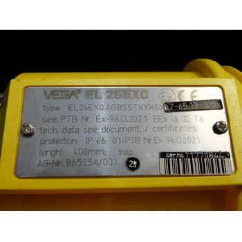 Vega EL 26 EXO Rod - Probe AGBSSTXXKGX Z-65.13-105 400mm