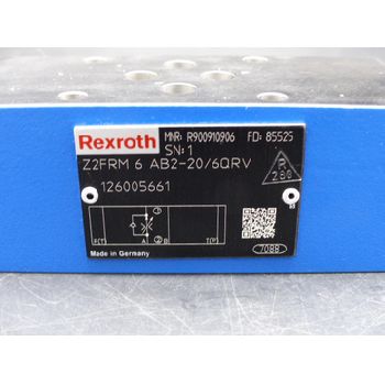Rexroth Z2FRM 6 AB2-20 / 6QRV Hydraulic Valve MNR: R900910906 & gt; unused! & Lt;