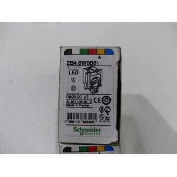 Schneider Electric ZB4 BW0B51 Auxiliary switch block, Ø 22, yellow Integral LED 1S, PU = 2 pieces & gt; unused! & Lt;