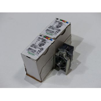 Schneider Electric ZB4 BW0B51 Auxiliary switch block, Ø 22, yellow Integral LED 1S, PU = 2 pieces & gt; unused! & Lt;