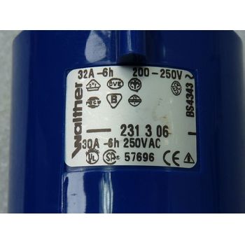 Walther 231 3 06 3 - pole Plug 32 A 6 h 200 - 250 V