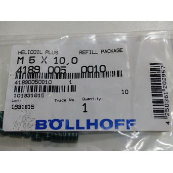 Böllhoff 4189 005 0010 Helicoil Plus Threaded insert M 5 x 10 Packing unit 20 pcs. & Gt; unused! & Lt;