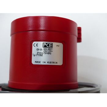 PCE 777352 wall plug 63A-6H 220 / 380V ~ 240 / 415V ~ 50 / 60Hz