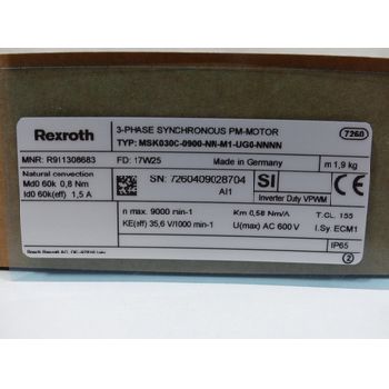 Rexroth MSK030C-0900-NN-M1-UG0-NNNN MNR: R911308683 & gt; unused! & Lt;