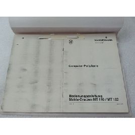 Mannesmann Tally MT 110 / MT 120 Matrix Printer User Manual Status 1982