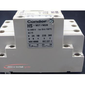 Condor MSM 0.40 motor protection switch + HS - MST / MSM auxiliary switch
