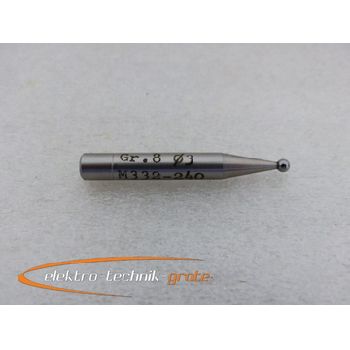 Measuring probe round, ball Ø approx. 3 mm, Ø shank approx. 6 mm, length approx. 45.4 mm, manufacturer unknown -unused-