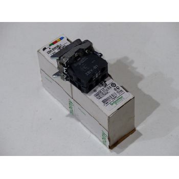 Schneider Electric ZB4 BW0B11 Auxiliary switch block, Ø 22, white Integral LED 1S, PU = 2 pieces & gt; unused! & Lt;