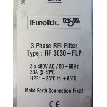 Eurotek RF 3030-FLP 3 Phase RFI Filter