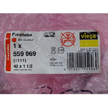 viega 559 069 (1111) 42 x 1 1/2 Prestabo adapter with SC-Contur & gt; unused! & Lt;