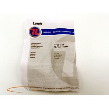 Lorch 2108 safety valve 16386 - unused! -