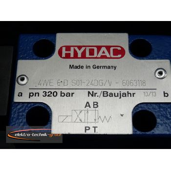 Hydac 6063118 = 4WE 6D S01-24DG / V 320bar directional spool valve & gt; unused! & Lt;